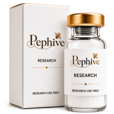 Pephive box and vial, labelled Research